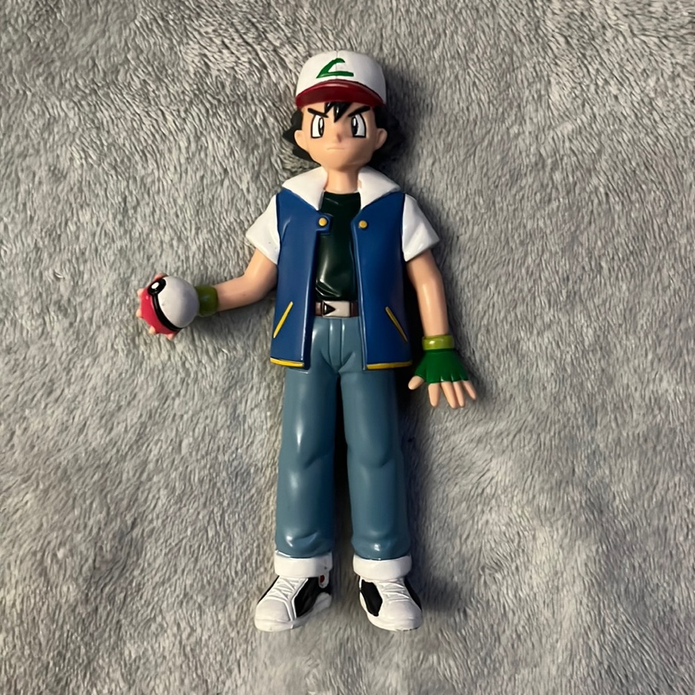 Pokemon 5" Ash Ketchum Trainer Figure Vintage TOMY 1998